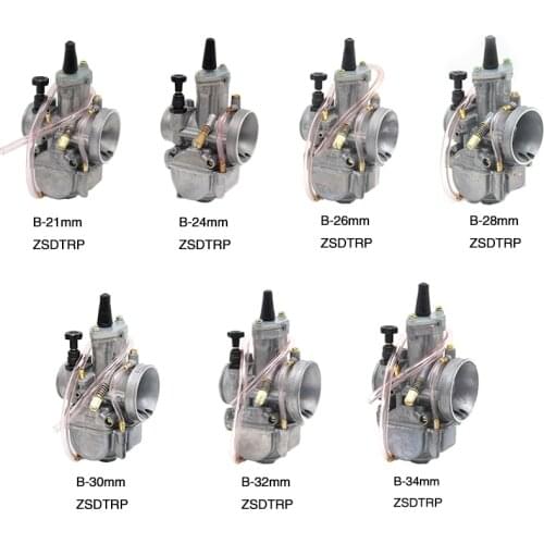 Alconstar 2T 4T PWK21 24 26 28 30 32 34mm Motorcycle Carburetor for ATV Buggy Quad Go Kart Dirt Bike Power Jet