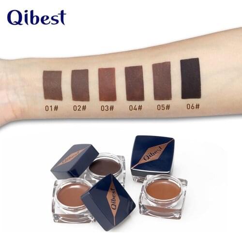 QIBEST Eyebrow Dyeing Cream Long-Lasting Waterproof Smudge-proof Easy To Color Sweat-Resistant Eyebrow Enhancers Eyes Makeup