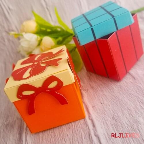 RLJLIVES Gift Box Metal Cutting Dies Stencils for DIY Scrapbooking Stamp/photo album Decorative Embossing DIY Paper Cards