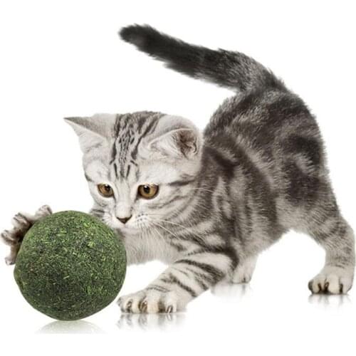 Legendog 1pc Cat Catnip Ball Creative Teeth Cleaning Natural Silvervine Ball Cat Licking Ball Pet Supplies