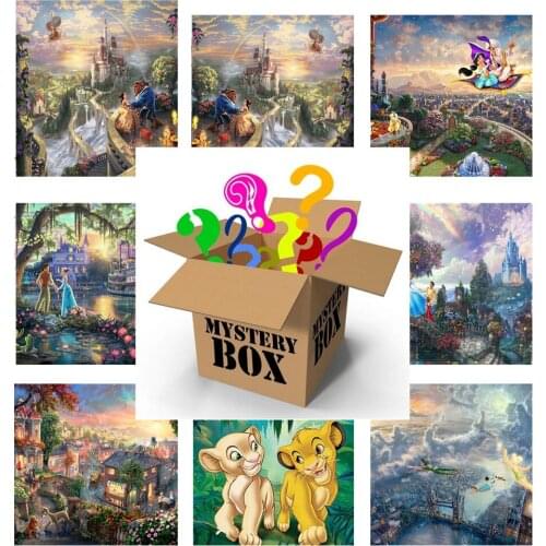Disney Lucky Product Mystery Box 5D Diamond Painting Square/Round Cross Stitch 50000+ Random Varieties