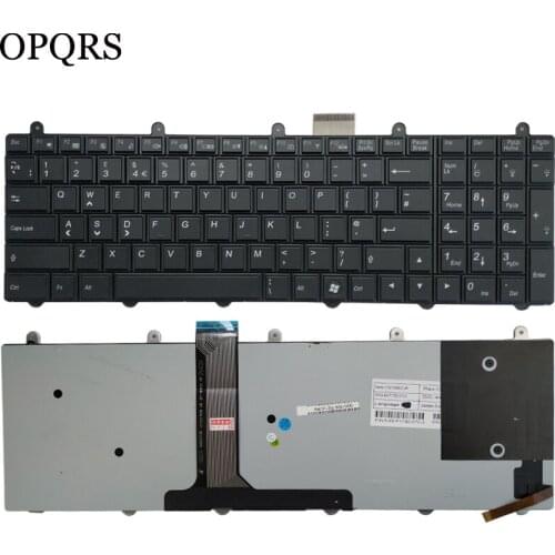 NEW UK Laptop Keyboard with backlight For Clevo P157SM P177SM P170SM Black series V132150BK1