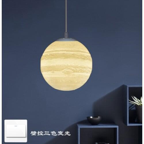 Original 3D Moon Star Pendant Lamps Lights Mercury Mars Jupiter Earth Venus Sun Neptune Saturn Hanging Lamps Night Light