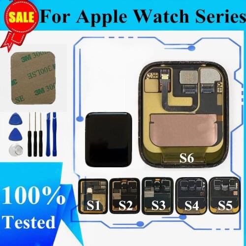Original For Apple Watch Series 4 5 40mm44mm LCD Display Touch Panel Digitizer For Apple Watch Series 1 2 3 38mm 42mm LCD Screen