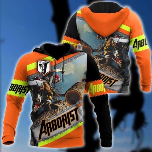 Autumn Fashion Hoodie Beautiful Arborist at work 3D Printed Sweatshirt Unisex Zip Pullover Casual Harajuku Streetwear DW0384