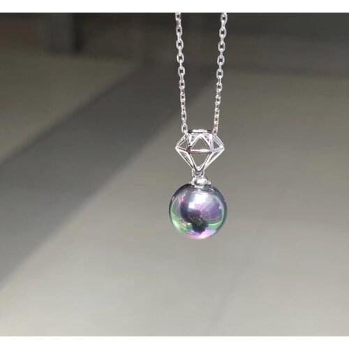 Diamond Shape 925 Sterling Silver Pendant Base Settings Mountings Findings Parts for Pearl Coral Jade Beads Stones Crystal