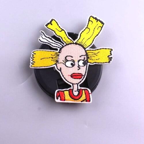 Girls (Size:7.8x7.3cm) Patch For Clothing Iron On Embroidered Patches For Kid Clothes Appliques Stickers On DIY T-shirt Badges