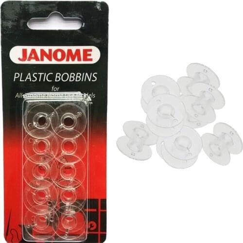 JANOME Plastic Bobbins x10 in Packet for All Janome Home Use Model 200122005