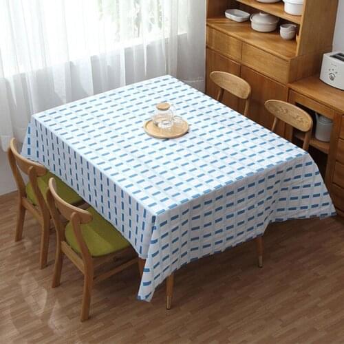 Stripe Oil-proof Waterproof Dining Table Mat Home Textile Decor Modern Style PEVA Household Table Cloth Table Cover