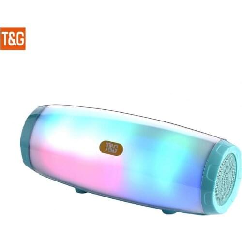 TG165 Portable Bluetooth Speaker Wireless Subwoofer Dual Trumpets TF Card LED Flashing Speaker for Gifts