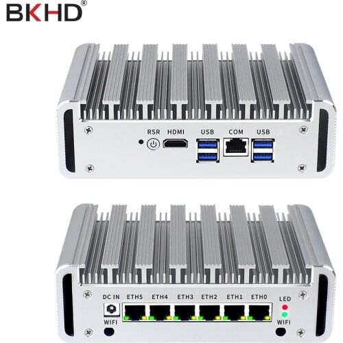 I7 10510U I3 I5 6LAN DDR4 Firewall pfsense OPNSense mini pc Industrial computer X86 Openwrt Ubuntu Centos ddwrt