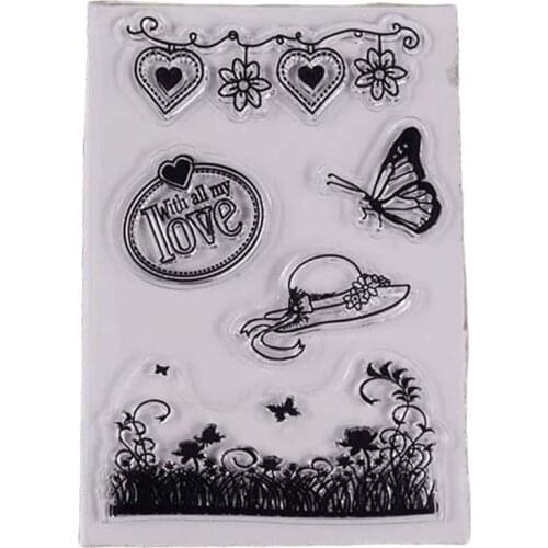 With all my love transparent clear stamp for DIY Scrapbooking/Card Making/Kids Christmas Fun Decoration Supplies