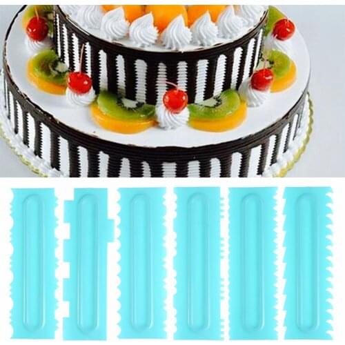 1pc Cream Scraper Smoother Irregular Teeth Edge DIY Scraper Cake Decorating Fondant Pastry Cutters Comb Baking Spatulas Tools