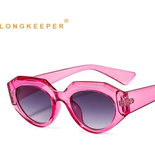 LongKeeper Fashion Cat Eye Sunglasses Women Brand Design Oval Sun Glasses Female Classic Vintage Travel Driving Oculos De Sol