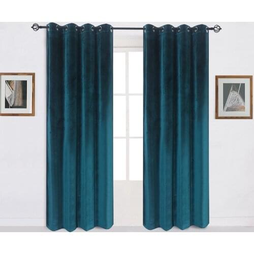 Modern Solid Velvet Curtains for The Bedroom Living Room Custom Size Blackout Curtain Blinds Finished Drapes Window