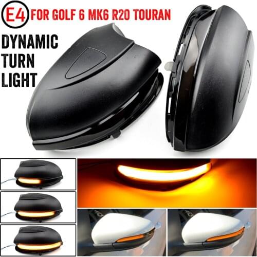 For VW Golf MK6 GTI 6 R line Touran Dynamic Blinker Side Mirror Indicator For Volkswagen VI R20 LED Turn Signal Light