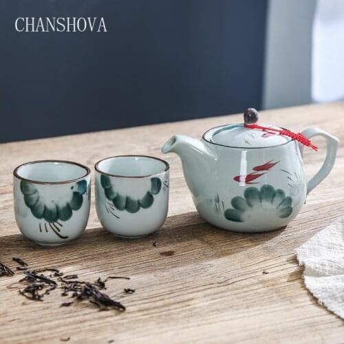 CHANSHOVA Traditional Chinese Tea Set with Strainer Net Porcelain Home Decoration Accessories Ceramic Tea Pot Set H187