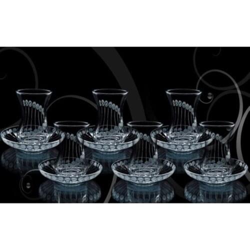 Turkish Tea Pasabahce Slim Waisted Anaconda Stone Tea Team 12 Piece Traditional Turkish Arab İngilz Tea Sets Ceylon