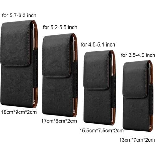 Universal Mobile Phone Case Waist PU Leather Case For iPhone 12 Pro 11 12 Pro Max XR XS Max X 7 8 6 Plus 12Mini 11Pro Max 11