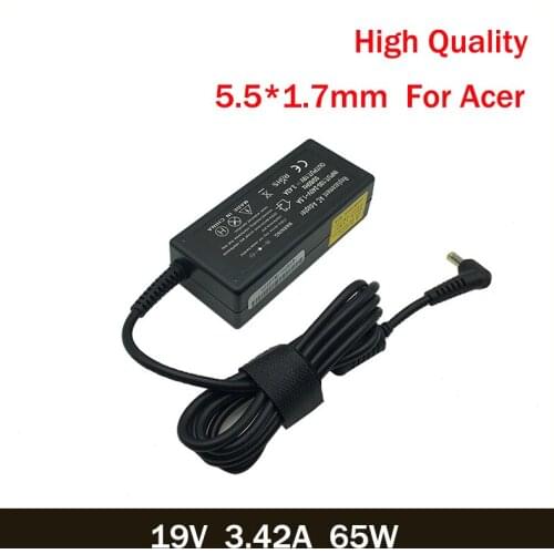 19V 3.42A 65W 5.5*1.7mm AC Laptop Charger Power Adapter For Acer Aspire 5315 5630 5735 5920 5535 5738 6920 7520 6530G 7739Z