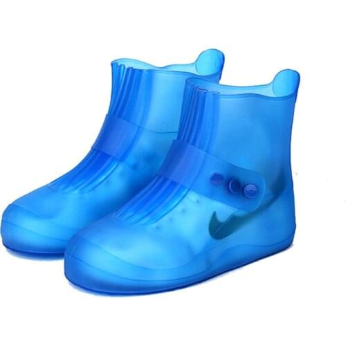 Reusable Waterproof Overshoes Shoe Cover Shoes Protector Solid Wear-Resistant Bottom Case Men Women Rain Cover Shoes Accessories