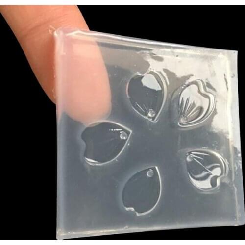Mirror manual transparent crystal epoxy mold you many Jian cherry petals silicone mold hole