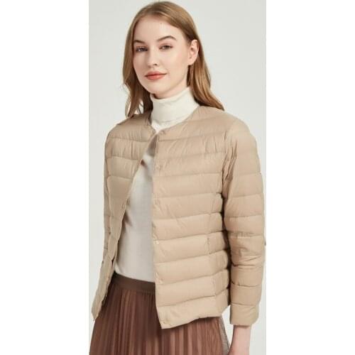 90% Ultra Light White Duck Down Women Thin Coat Women Duck Down Long sleeve Jacket Windbreaker Down Coats