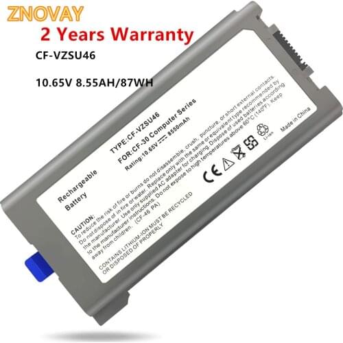 10.65V 87WH CF-VZSU46 Battery Replacement for Panasonic Toughbook Cf-30 Cf-31 Cf-53 MK1 MK2 MK3 MK4 Laptop Battery CF-VZSU46