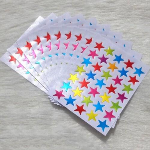 10Sheets/800pcs Star Shape Stickers Labels for Students Notebook Decoration Teacher Reward Sticker Gift Kids Stationery Sticker