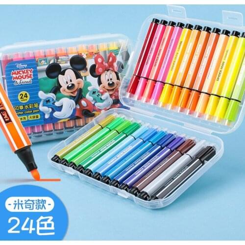 12/24/36 color Disney Mickey Sophia seal watercolor pen cartoon graffiti painting pen creative seal pen school supplies gift