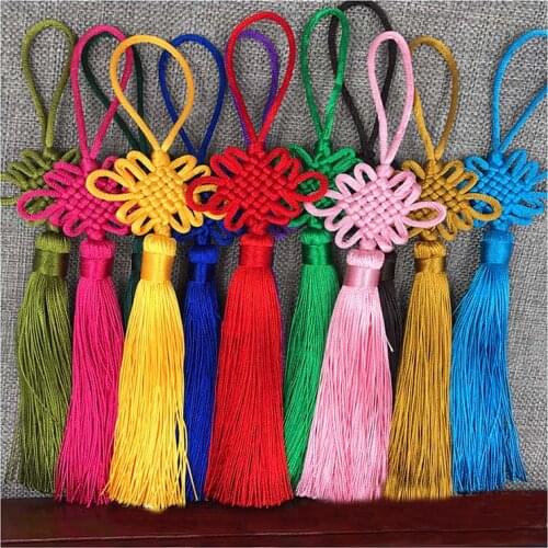 12pcs/lot Chinese Knot Tassel silk fringe bangs flower tassel trim decorative Garment for curtains home decoration accessories