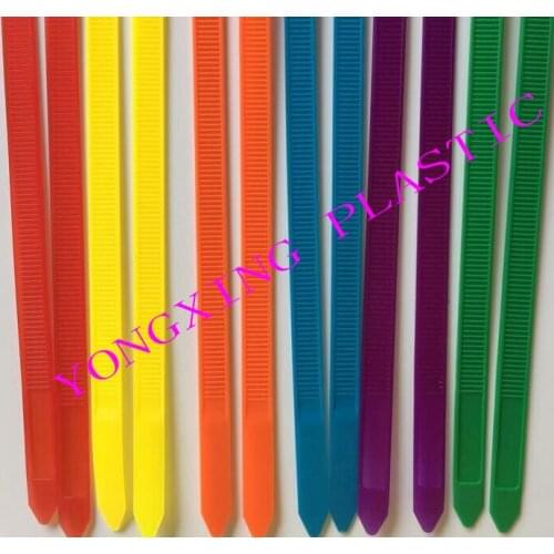 50Pcs/pack 8*250mm high quality width 7.6mm colorful Factory Standard Self-locking Plastic Nylon Cable Ties,Wire Zip Tie