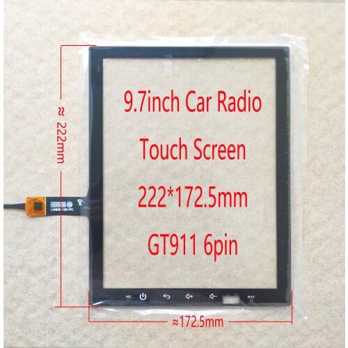 9.7 10.4 inch Radio Capacitive Touch Screen sensor Volkswagen Chevrolet Hyundai Nissan Honda Toyota GT911/928 6pin 222*172mm