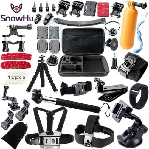 SnowHu for Gopro accessories set for go pro hero 9 8 7 6 Chest Strap Adapter mount for Eken for yi 4k camera tripod camera GS13