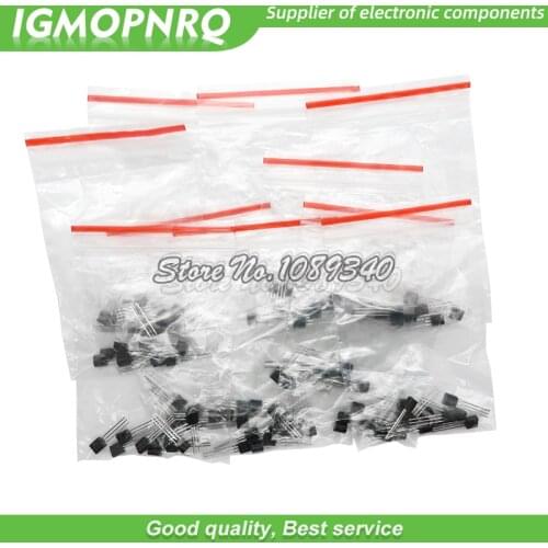 BC337 BC327 2N2222 2N2907 2N3904 2N3906 S8050 S8550 A1015 C1815 10Values x10pcs=100 Transistors set Pack Transistor kit (TO-92)
