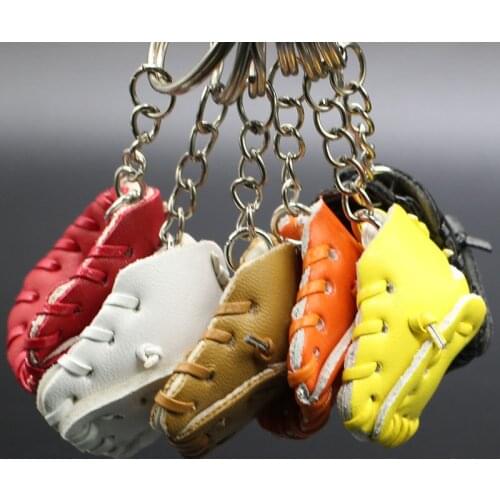 Baseball Glove Key Bag Pendant Sports Souvenirs Keyring Cute Fans Supplies Gifts DIY Tools Leather Keychain Memento Women Men
