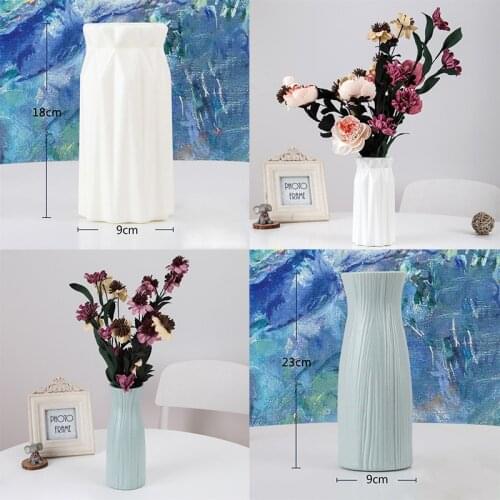 Home decor Origami Plastic Vases Vaso Decor Imitation for Flower Plants Basket Pot Container nordic decoration home вазы