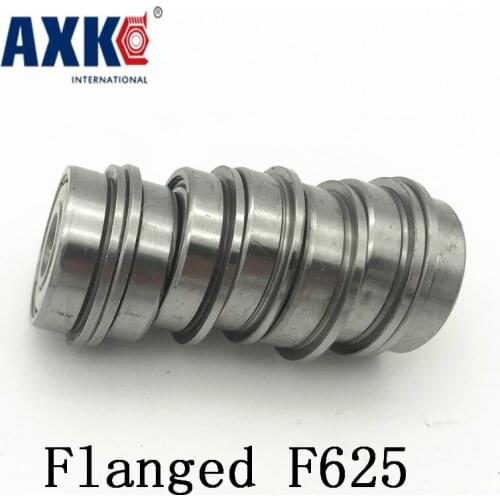 Axk F625zz Flange Bearing 5x16x5 Mm Abec-1 ( 10 Pcs ) Flanged F625 Z Zz Ball Bearings
