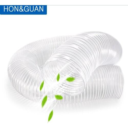4''~6'' 2M Flexible Air Ducting Hose for Air Ventilator PVC Steel Hose for Liquid Industrial Tube Ventilation Vent Household