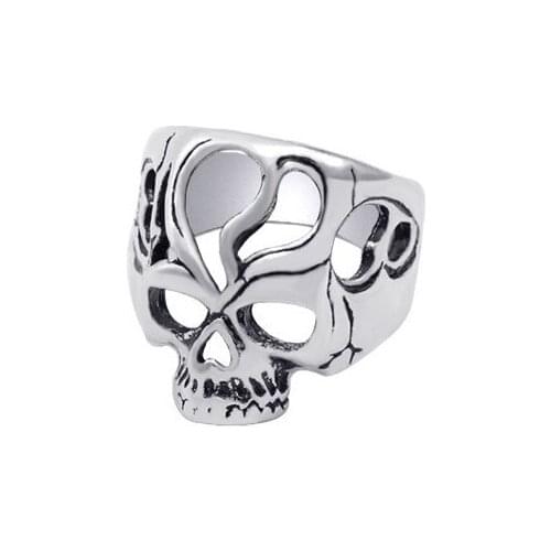 Gothic Punk Ring Men Retro Big Ghost Head Shape 2020 Alloy Material Domineering Boy Jewelry Gift Direct Selling Hot