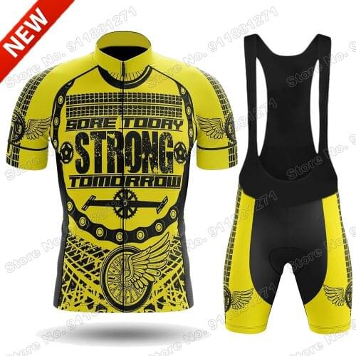 2021 Cycling Team Men Cycling Jersey Set Summer Bicycle Clothing Road Bike Shirts Suit Bicycle Bib Shorts MTB Ropa Maillot