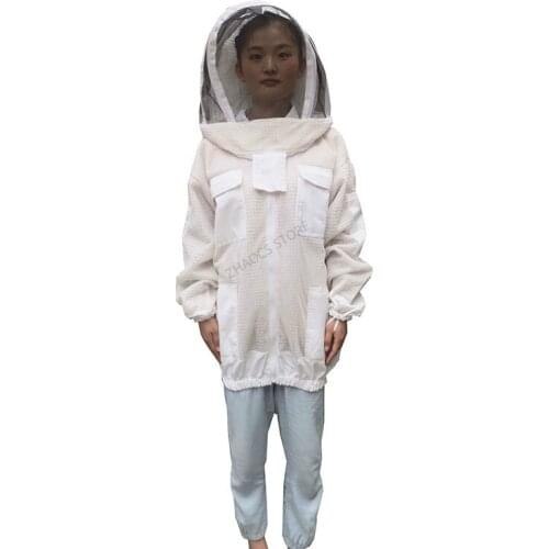 Beekeeping suit Bee clothes Beekeeping coat special Beekeeping tools thickening Three layer ne twork Breathable half body suit