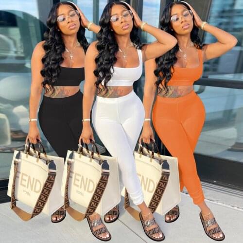 Echoine Summer Sexy Backless Crop Top Legging Pants Set Tracksuit Female Two Piece Set Sports Streetwear Clubwear Yoga Suit hot
