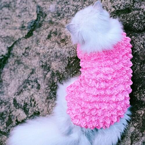 Summer Cat Clothes for Cats Ruched Pet Clothes Kitty Cat Clothing Pets Kedi Katten Cat Costume Outfit Mascotas Ropa Para Gatos