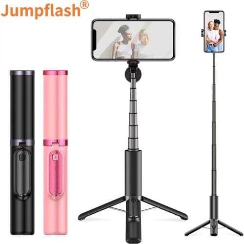 Jumpflash 3 In 1 Bluetooth Wireless Selfie Stick Mini Tripod Extendable Monopod With Remote for Tiktok YouTube Vlog Video Live