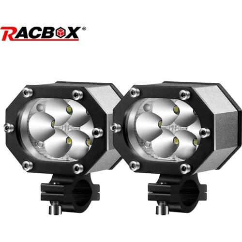 Motorycycle Led Spotlights Aluminum Housing Super Bright Motorbike Led Lamps Flash Motocross Spot light Retrofit 12V 24V 36V 60V