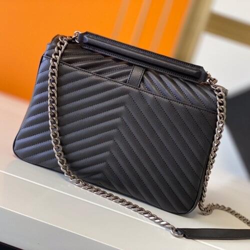 New 2021 Classic V-pattern design Women Flap bag High grade Genuine Leather Luxury handbag Fashonable Crossbody bag