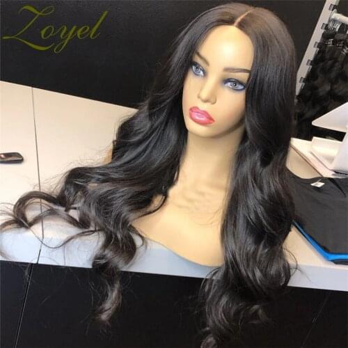 Heat Resistant Fiber Synthetic Lace Front Wig Natural Black Color Silk Straight Lace Front Wigs for Black Women