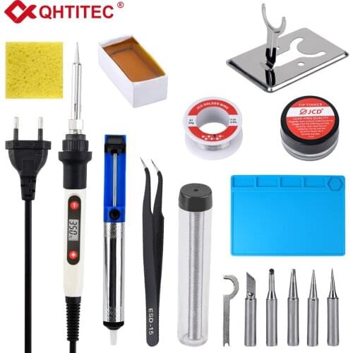 JCD 80W Soldering Iron Kit Adjustable Temperature LCD Digital Display 220V Soldering iron electric Soldering Rework tools 908S