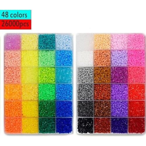 Shipping 48 Colors Perler Puzzl 2.6mm 26000 pcs Supplementary package puzzle toys fuse hama beads craft learning & diy kids toys